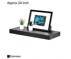 Welland Mission Schwebendes Wandregal, holz, espresso, 23 3/4