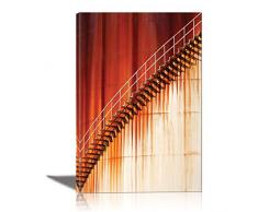 Eurographics Kunstdruck auf Leinwand, Motiv Treppen, 61 x 91,4 cm, Rot/Saphir, Pink/Grün/Bronze