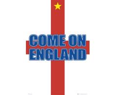 Empire 537027 England - Come On Fussball Europameisterschaft Flagge Poster Plakat Druck - Maxiposter Größe 61 x 91.5 cm