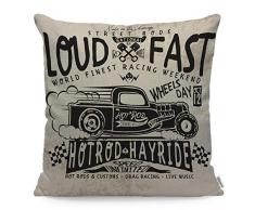 WONDERTIFY Kissenbezug Llama und Kaktus, kreatives Kind, süßes Tier-Alpaka, Rosa und Blau 18 x 18 Inch Multi 71