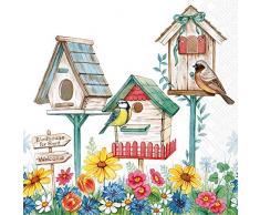 Boston International Cocktail-Papierservietten 5 x 5-Inches Vogelhaus zu vermieten