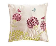 Queenie® – 1 PC Kissenbezug bestickt Sommer Blumen Deko Kissenbezug Werfen Kissen Fall 45,7 x 45,7 cm 45 x 45 cm Garten Dandelion & Butterfly - Square