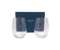 MARIPOSA Bellini Stiellose Rotweingläser Set 2 in Geschenkbox klar