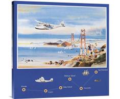 Global Galerie gcs-382118–7.696,2–360,7 cm Unbekannt 50. Jahrestag der China Clipper Galerie Wrap Wandbild Giclée auf Leinwand Kunstdruck