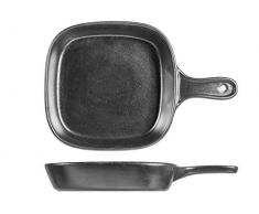 H&H Anthrazit Servierpfanne aus Porzellan, Schwarz, 28 cm