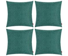 Awpeye 4er Pack Kissenbezüge Leinen Stoff Kissenbezug 45,7 x 45,7 cm dunkelgrün Dekorative Sofa Kissenbezug passend für Jede Jahreszeit Einfache Mode