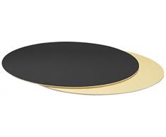 5932552 DECORA TORTENPLATTEN IM SET SCHWARZ UND GOLD Ø 32 CM 60ST BAKERY