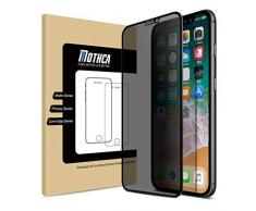 mothca iPhone X Displayschutzfolie Sichtschutz [Full Screen] [Fall Freundlicher] Antispionage gehärtetem Glas Film 3D Touch 9H Härte Glas Displayschutzfolie kratzfest Einfache Anwendung Bubble kostenlos, Full Screen