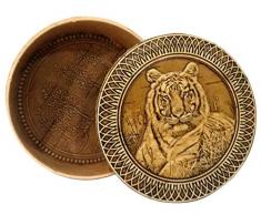 Tourmania Schmuckkästchen aus Birkenrinde, rund Tiger