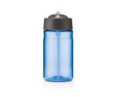 Thermos INTAK Trink Flasche mit Strohhalm - Blau (355 ml)
