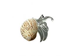 Sansukjai Seashell Einsiedler Krabbe Figuren Beach Tiere Mundgeblasenes Glas, Art Natürliche Collectible Geschenk Dekorieren # 6