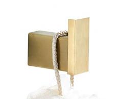 WOLIBEER Badezimmerzubehör-Set mit 4 Stück, gebürstetes Gold, Handtuchhaken, Toilettenpapierhalter, Handtuchring, Handtuchhalter, Wandmontage, Massive Edelstahl-Konstruktion Towel Hook