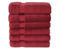 Türkisches Handtuch, hochwertige türkische Baumwolle, Waschlappen Dobby Border cranberry