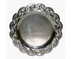 Better & Best Platzteller, rund, mittelgroß, mit Ösen, silberfarben, Maße 30 x 30 x 1 cm, Material: Metall