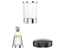 Emsa 514234 Flow Slim Flaschenkühler + Flow Kühlkaraffe, glas + 507337 Kühlakku, Für Kühlkaraffen-Serie Flow/Flaschenkühler Flow Slim