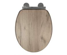 Croydex Flexi-Fix, doppelter Handtuchhaken in Chromfarben, einfach anzubringen, Graue Eichenoptik, Einheitsgröße