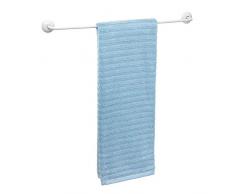 iDesign Handtuchhalter zur Wandmontage, einfache Handtuchstange aus Metall für das Bad oder die Küche, Wandstange für Handtücher, Waschlappen oder Geschirrtücher, mattweiß