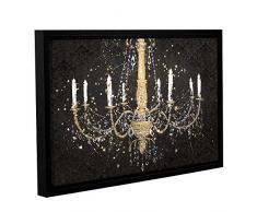 wall-art Artwall Kunstdruck auf Leinwand James Wien s Grand Kronleuchter Schwarz Ich Galerie verpackt Floater-Framed Leinwand, 24X36