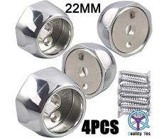 Quality Yes QY 4 Alle Zink Legierung Kleiderschrank Rohr Tube Zum Aufhängen Spurstangenkopf Halterung Wand montiert Flansch U Halterung für 22 mm Durchmesser