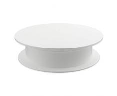 thermohauser Tortenplatte (Kunststoff PS), weiß, rund, Durchmesser 31,5 cm, mit Drehfuß