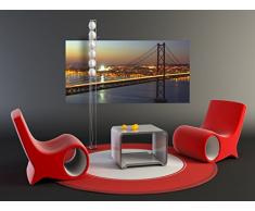 AG Design FTG 0925 25. April Brücke Portugal, Papier Fototapete - 202x90 cm - 1 Teil, Papier, multicolor, 0,1 x 202 x 90 cm