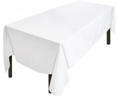 UTOPIA Küche Tischdecke 152,4 x 259,1 cm Tischdecke 100% Polyester Rechteckiger Tisch Abdeckung (weiß)