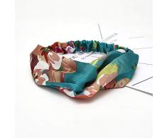 Axgo HSHB01 Stirnbänder elastisch Turban Head Wrap Style Deko-Schal Haarband Zubehör für Damen, Grün