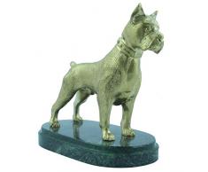 CTOC Hund Boxer Bronze Statue Handgefertigt Figur auf natürliche Ural Rock Original Briefbeschwerer Super Present und Home Dekoration