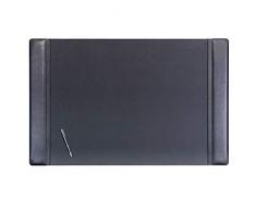 Dacasso Leder Side-Rail Schreibtisch Pad, Schwarz, 38 x 24