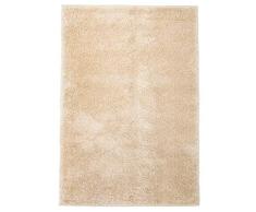 vidaXL 133055 Teppich Shaggy Hochflor 160x230cm Cremeweiß Wohnzimmer Pflegeleicht, Gewebe, Creme, Größe: 160 x 230 cm (B x L)