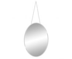 Patton Wall Decor 17x24 Frameless Beveled Oval Mirror with Hanging Chain Wandspiegel, Glas, Silber