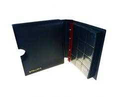 PELLERS Münzalbum im Schuber für 120 große Münzen mit einem Durchmesser bis zu 40 mm. 10 Seiten mit 12 Hüllen, 46 x 50 mm auf der Seite und 10 Zwischenblätter. Modell M.
