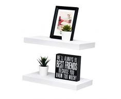 Wellland Schweberegal, Wandmontage, 2 Stück, für Heimdekoration, 20,3 cm tief 15-inch weiß