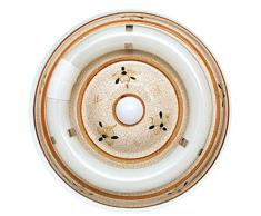 107/22/S/MA – Deckenleuchte aus Keramik, rund, Braun, elektrisch, ohne Schlauch – 22 W