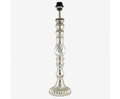 Better & Best Kerzenleuchter mit Spiegel, rund, Maße 15 x 15 x 61,5 cm, Material: Glas, silberfarben