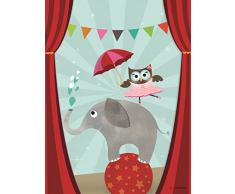 Happy Spaces 30 x 40 x 2 cm, Circus durch Elisa Sheehan Leinwandbild, für Kinder,
