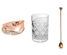 Uber Bar Tools Rührwerk, mischen Set und Sieb, Kupfer