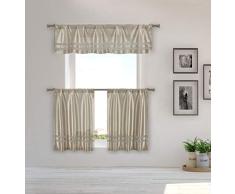 Kensie Kaia Küchengardine, 29x91,4 cm, Taupe