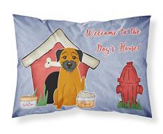 Caroline s Treasures bb2793pillowcase Hund House Collection Border Terrier Stoff Kissenbezüge, Standard, Multicolor