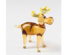 Glasfigur Elch klein mundgeblasen Kunst Sammlerstück
