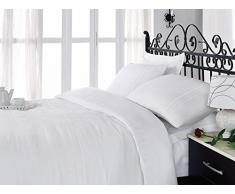 Cotton Box Bettwäsche-Set für Doppelbett, Satin, Weiß, 200 x 220 cm, 4 Stück