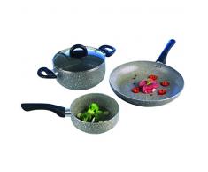 Tognana Snackschale 8-teilig Aluminium Tolles Küche Akku Pan und Kasserolle-Set, grau