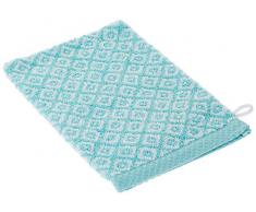 LASA Home Waschlappen, 16 x 21, Collection Shibori, Motive Mosaic, Baumwolle, Grün, 16 x 21 x 1 cm