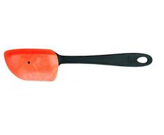 Fiskars Teigschaber für Temperaturen bis 180 °C, Kunststoff/Silikon, Länge 26,5 cm, Schwarz/Orange, Essential, 1023803
