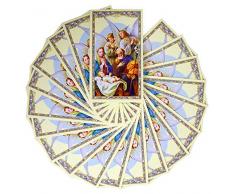 Holy Card Religiöse Weihnachtskrippe mit Engeln zum Heiligen Gebet, 10 cm, 20 Stück