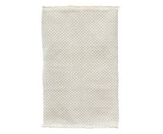 Jute & co Korfu Teppich handgewebt, Chenille, grau/Creme, 90 x 60 x 0.5 cm