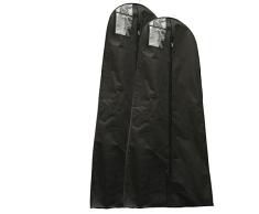 xiaolanwelc @ 1,6/1,8 m wasserdicht Hochzeit Bademantel Tasche Brautschmuck Hochzeit Kleider Staubdicht Schutzhülle Home Closet Kleiderschrank Aufbewahrung Zubehör, schwarz, 160 cm