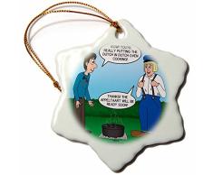 3dRose Dutch Oven Schneeflocke Ornament, 7,6 cm