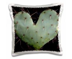 3D Rose USA Texas Guadalupe Berge Herz Form Pikly Birne Kaktus Kissenbezug, 40,6 x 40,6 cm