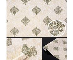 wallart4u Retro Peony Blumen Deko Kontakt Papier selbstklebend Regal Liner Abziehen und Aufkleben Tapete für Küche Schränke Schubladen Regal countertops Fenster Wände Handwerk 17,7 x 393